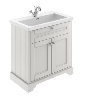 Old London 800mm 2-Door Unit & Contemporary Fireclay Basin 1TH