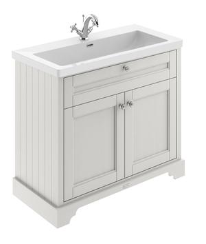 Hudson Reed Old London 1030mm Timeless Sand 2-Door Basin Unit with Fireclay Basin