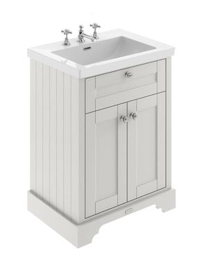 Hudson Reed Old London 600mm 2-Door Vanity Unit With 3 Taphole Basin