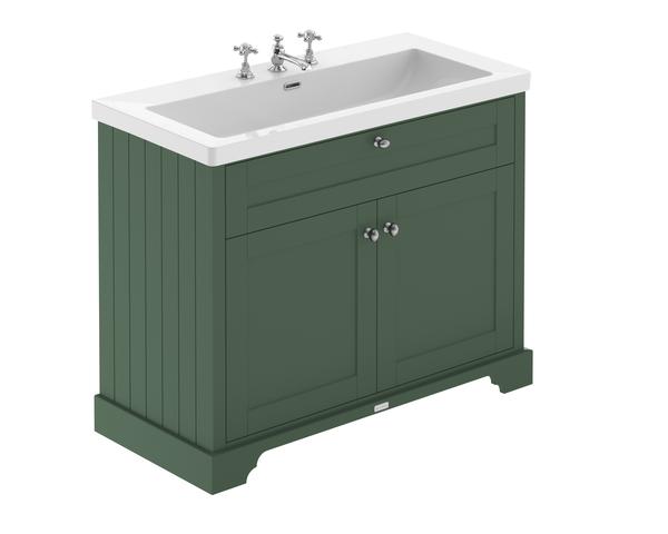 Old London 1000mm 2-Door Unit & Contemporary Fireclay Basin 3TH