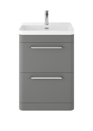 Hudson Reed Solar 600mm Floor Standing 2 Drawer Vanity Unit With Ceramic Basin