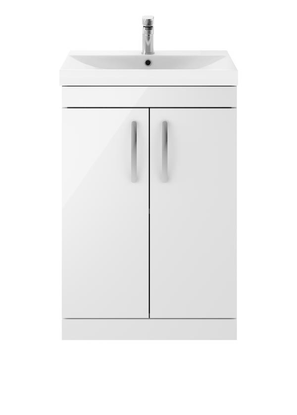 Athena Floor Standing 2 Door Vanity With Thin-Edge 1 Tap Hole Basin 600mm