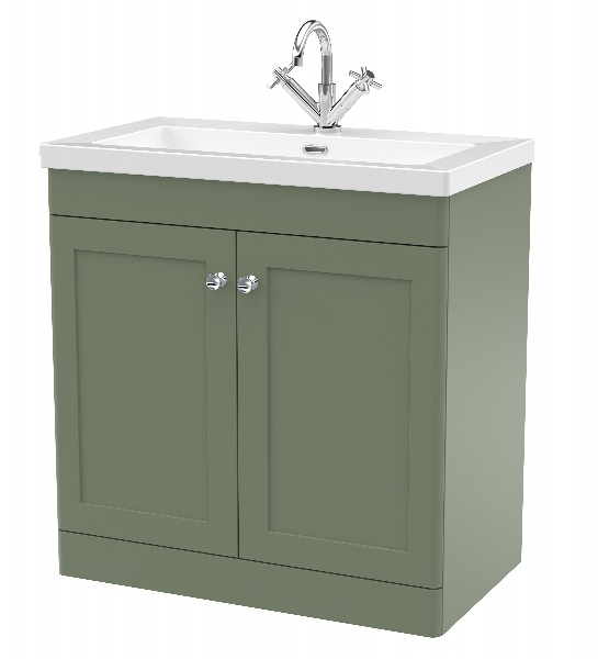 800mm Floor Standing 2-Door Vanity with Basin - 1 Tap Hole
