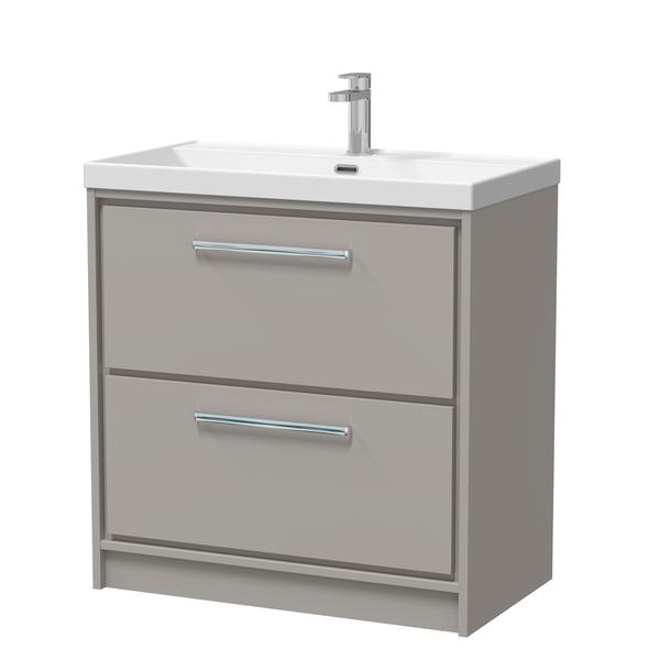 Lille 800mm Floor Standing 2-Drawer Vanity with Basin - 1 Tap Hole