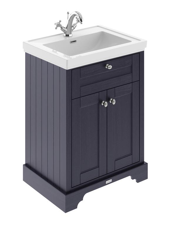 Old London 600mm 2-Door Unit & Contemporary Fireclay Basin 1TH