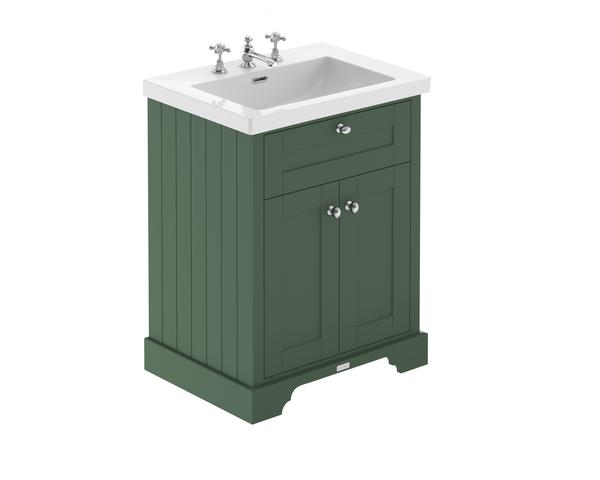Old London 600mm 2-Door Unit & Contemporary Fireclay Basin 3TH