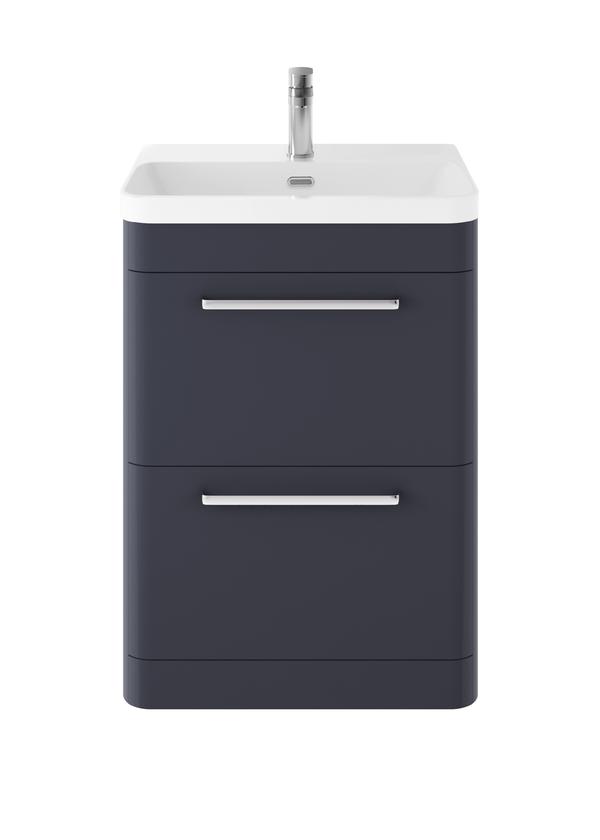 Hudson Reed Solar 600mm Floor Standing 2 Drawer Vanity Unit With Ceramic Basin