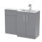 Nuie Arno 1100mm Right Hand Satin Grey Combination Unit