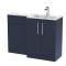 Nuie Arno 1100mm Right Hand Midnight Blue Floor Standing Combination Unit with Basin