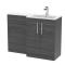Nuie Arno 1105mm Right Hand Anthracite Woodgrain Combination Unit With Soft Close Doors