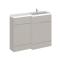 Hudson Reed Fusion 1100mm Right Hand Pebble Grey Combination Unit With Basin