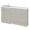 Hudson Reed Fusion 1500mm Right Hand Pebble Grey Combination Unit With Basin