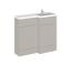 Hudson Reed Fusion 1000mm Right Hand Pebble Grey Combination Unit with Basin