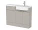 Hudson Reed Fusion 1100mm Pebble Grey Right Hand Combination Unit with Semi Recessed Basin