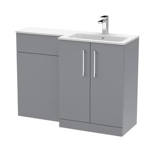 Nuie Arno 1100mm Right Hand Satin Grey Combination Unit