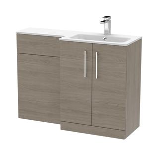 Nuie Arno 1100mm Right Hand Solace Oak Combination Unit Including Basin