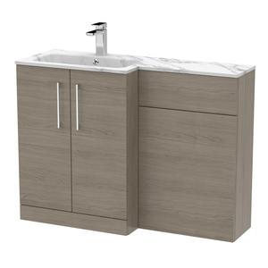 Nuie Arno 1100mm Left Hand Solace Oak Combination Unit Including Basin