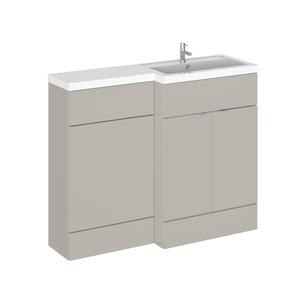 Hudson Reed Fusion 1100mm Right Hand Pebble Grey Combination Unit With Basin