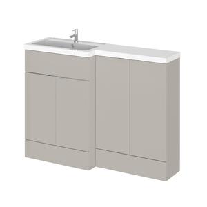 Hudson Reed Fusion 1200mm Left Hand Pebble Grey Combination Unit With Basin
