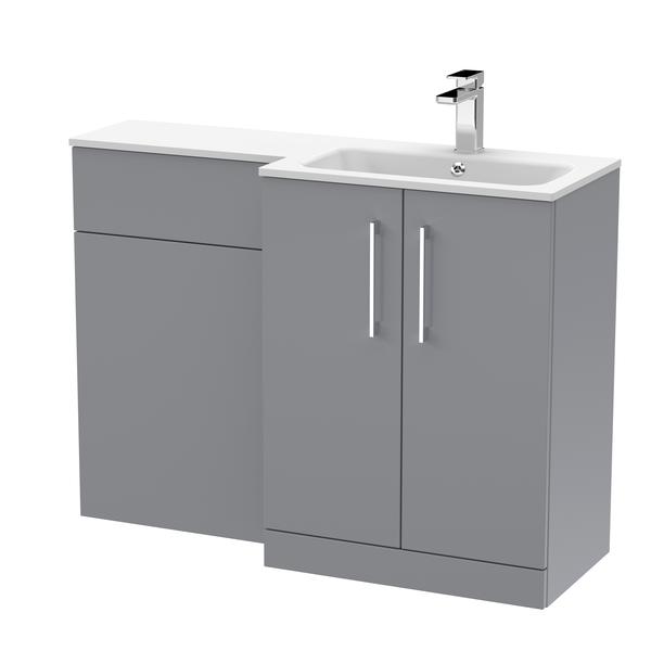 Nuie Arno 1100mm Right Hand Satin Grey Combination Unit