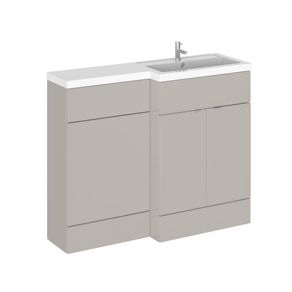 Hudson Reed Fusion 1100mm Right Hand Pebble Grey Combination Unit With Basin