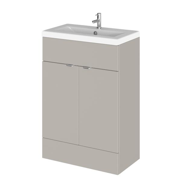 Hudson Reed Fusion 600mm Pebble Grey Vanity Unit & Basin