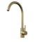 TOP-FIX Vito Swan Kitchen Mixer - Brushed Brass