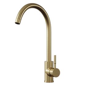 TOP-FIX Vito Swan Kitchen Mixer - Brushed Brass