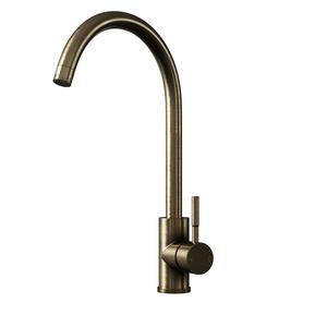 TOP-FIX Vito Swan Kitchen Mixer - Antique Brass