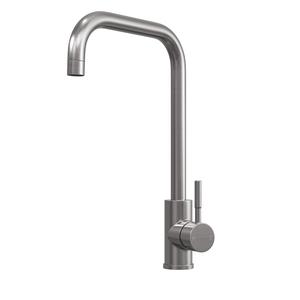 TOP-FIX Vito Square Kitchen Mixer - Brushed Steel