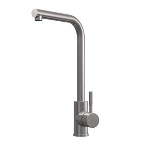 TOP-FIX Vito L-Neck Kitchen Mixer - Brushed Steel