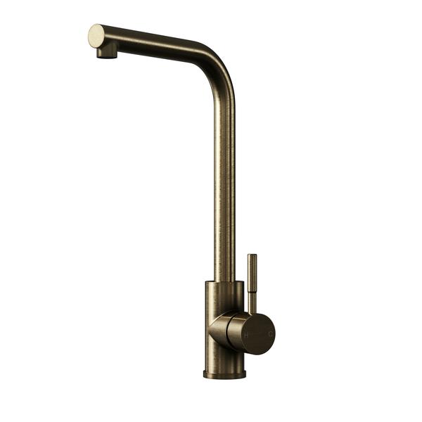 TOP-FIX Vito L-Neck Kitchen Mixer - Antique Brass