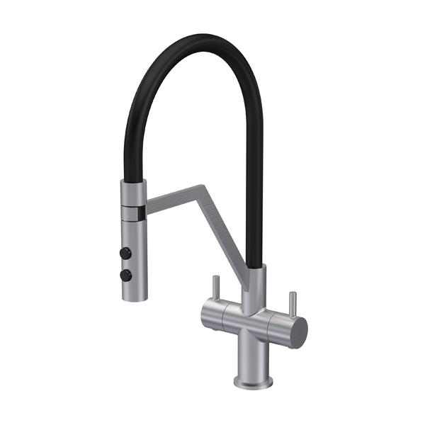 Ravi Mono Dual Lever Brushed Nickel