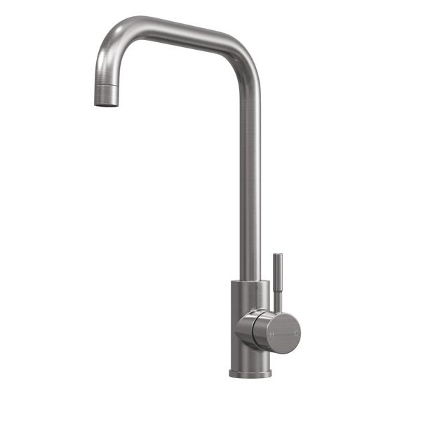 TOP-FIX Vito Square Kitchen Mixer - Brushed Steel