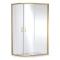 Nuie 1200mm x 800mm Brushed Brass Offset Quadrant Sliding Shower Enclosure