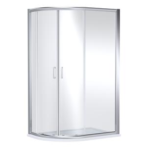 Nuie 1200mm x 800mm Chrome Offset Quadrant Shower Enclosure