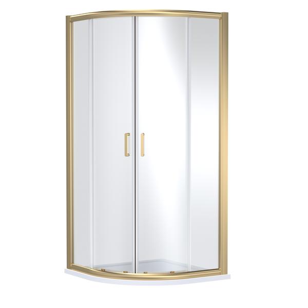 1000mm x 1000mm Quadrant - Brushed Brass