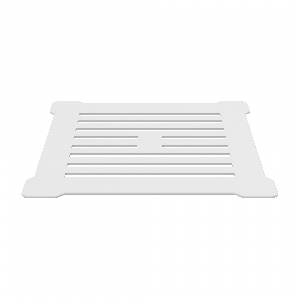 Square Shower Waste White Top