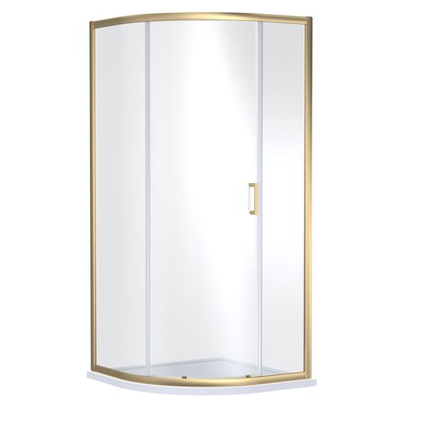 1900mm x 900mm Single Door Quadrant - Brushed Brass