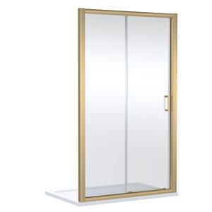 1700mm Sliding Shower Door - Brushed Brass