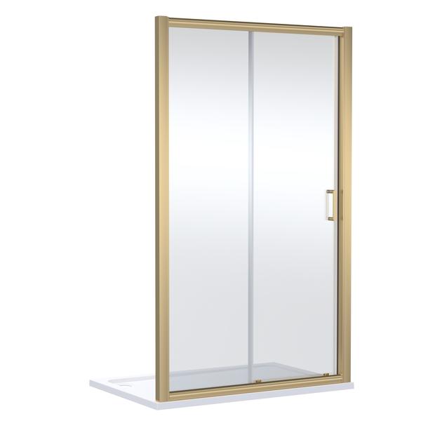 1700mm Sliding Shower Door - Brushed Brass