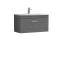 Nuie Athena 800mm Wall Hung Single Drawer Vanity Unit With 1 Tap Hole Basin