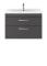 Nuie Athena 800mm Gloss Grey Wall Hung 2 Drawer Vanity Unit With Basin