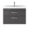 Nuie Athena 800mm 2 Drawer Wall Hung Vanity Unit With 1 Tap Hole Basin
