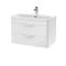 Nuie Parade 800mm Wall Hung 2 Drawer Vanity Unit With Thin Edge Ceramic Basin