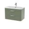 Nuie 800mm 2 Drawer Wall Hung Vanity Unit with Basin