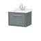 Lille 600mm Wall Hung Single Drawer Vanity with Marble Worktop Basin