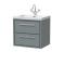 Lille 600mm Wall Hung 2-Drawer Vanity with Basin - 1 Tap Hole