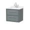 Lille 600mm Wall Hung 2-Drawer Vanity with Marble Worktop Basin