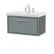 Hudson Reed Lille 830mm Coastal Grey Wall Hung Single Drawer Vanity Unit with 3 Tap Hole Basin